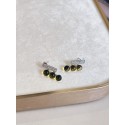 Annynord new earrings, silver plated white gold + inset zircon + imported natural Mexican blue