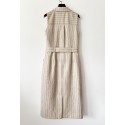 REISS Andie pinstripe woven midi dress