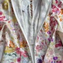 Zimmermann Natura Buttoned Midi Linen Dress Kaleidoscope Garden 