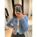 Blue Knitted Cardigan Size 0 1 2 3 4