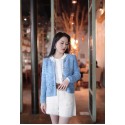 Blue Knitted Cardigan Size 0 1 2 3 4