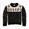 Kate Spade Penguin Intarsia Cashmere Sweater