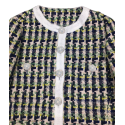 Kate Spade Oversize Buttons Tweed Cardigan