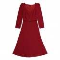 L.K. Bennett Katerina Raspberry Crepe Midi Dress