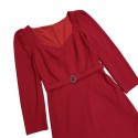 L.K. Bennett Katerina Raspberry Crepe Midi Dress