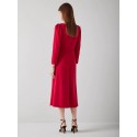 L.K. Bennett Katerina Raspberry Crepe Midi Dress