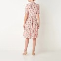 L.K.Bennett Mika Scattered Rose Silk Tea Dress