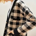 Sandro Jisou Checked Oversized Knitted Cardigan