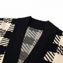 Sandro Jisou Checked Oversized Knitted Cardigan