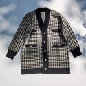 Sandro Dane Houndstooth Oversized Cardigan