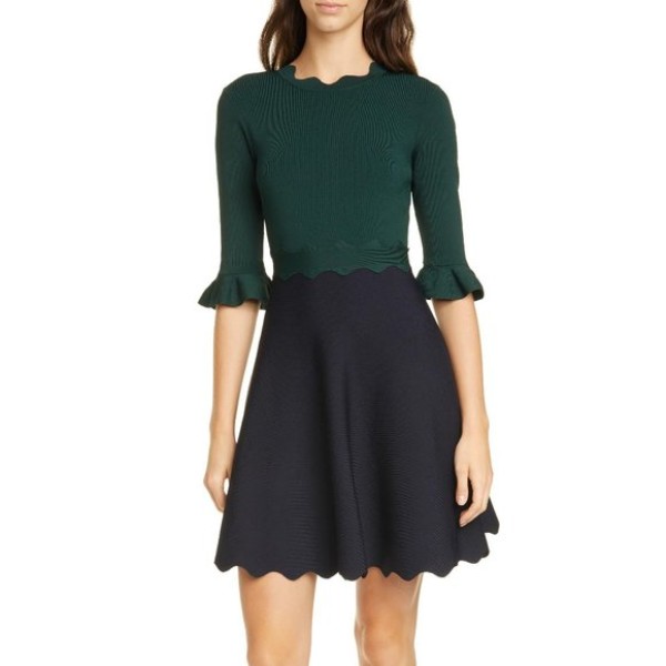 Ted Baker Knitted Color Block Mini Dress