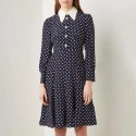 L.K. Bennett Mathilde Bow Silk Dress