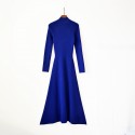 Original Boutique Teal /Navy Blue Sleeves Knitted Midi Dress XS S M L