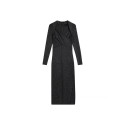 Original Fashion Bodycon Metallised  Knitted Sleeves Midi Dress Size 0-5