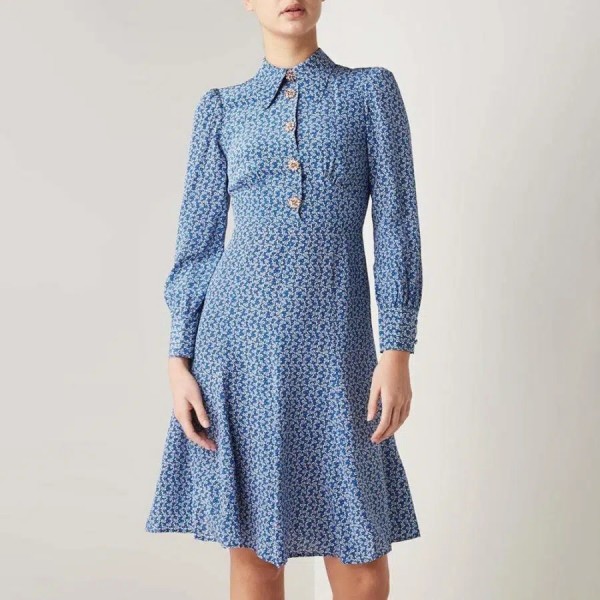 L.K. Bennett Mathilde Bow Silk Dress